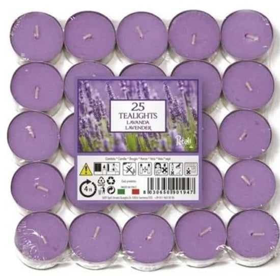Scented Tea Lights Candles Pack of 25 - Lavender