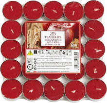 Scented Tea Lights Candles Pack of 25 - Apple Spice