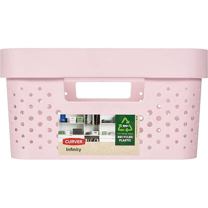 Curver Infinity Dots Medium Storage Basket 11 Litre - Pink