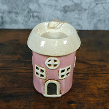 Village Pottery Round House Tealight Holder/Oil Burner - Pink