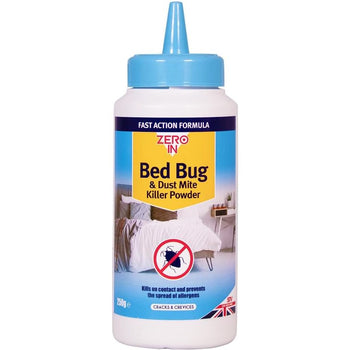 Zero In Bed Bug & Dust Mite Killer Powder 250g ZER982