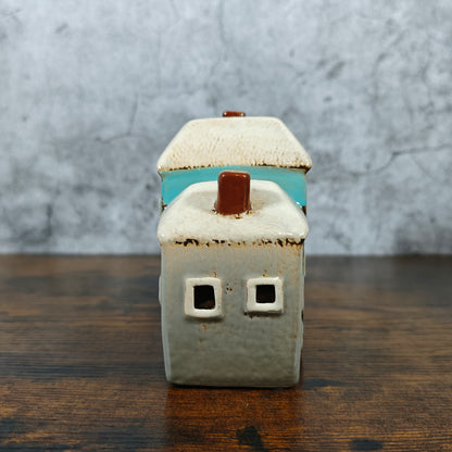 Village Pottery Three House Tealight Holder