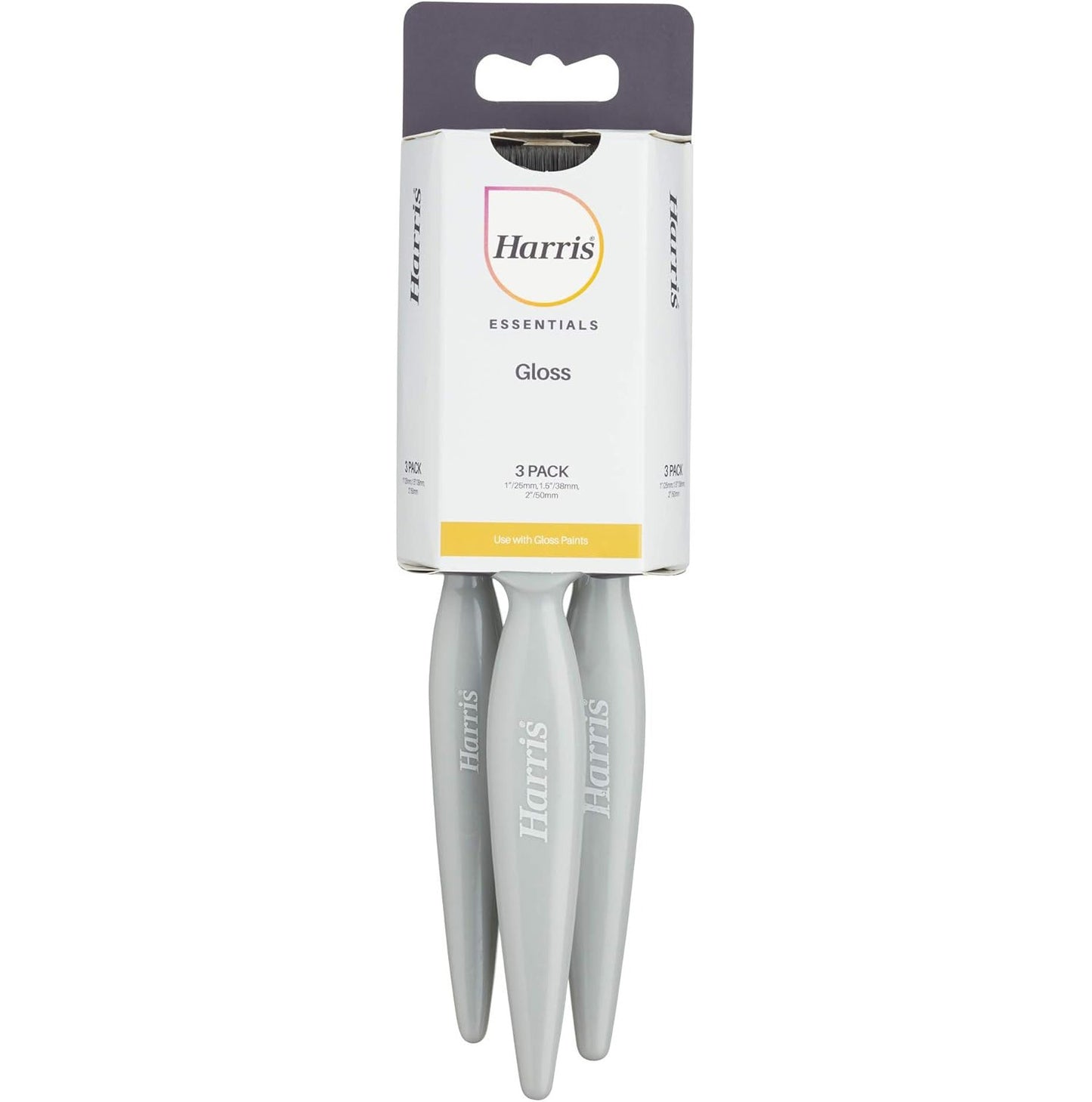 Harris Essentials Gloss Paint Brush Set 3 Pack