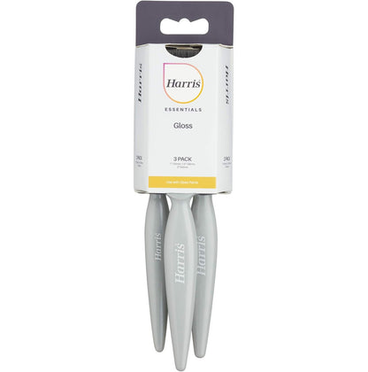 Harris Essentials Gloss Paint Brush Set 3 Pack