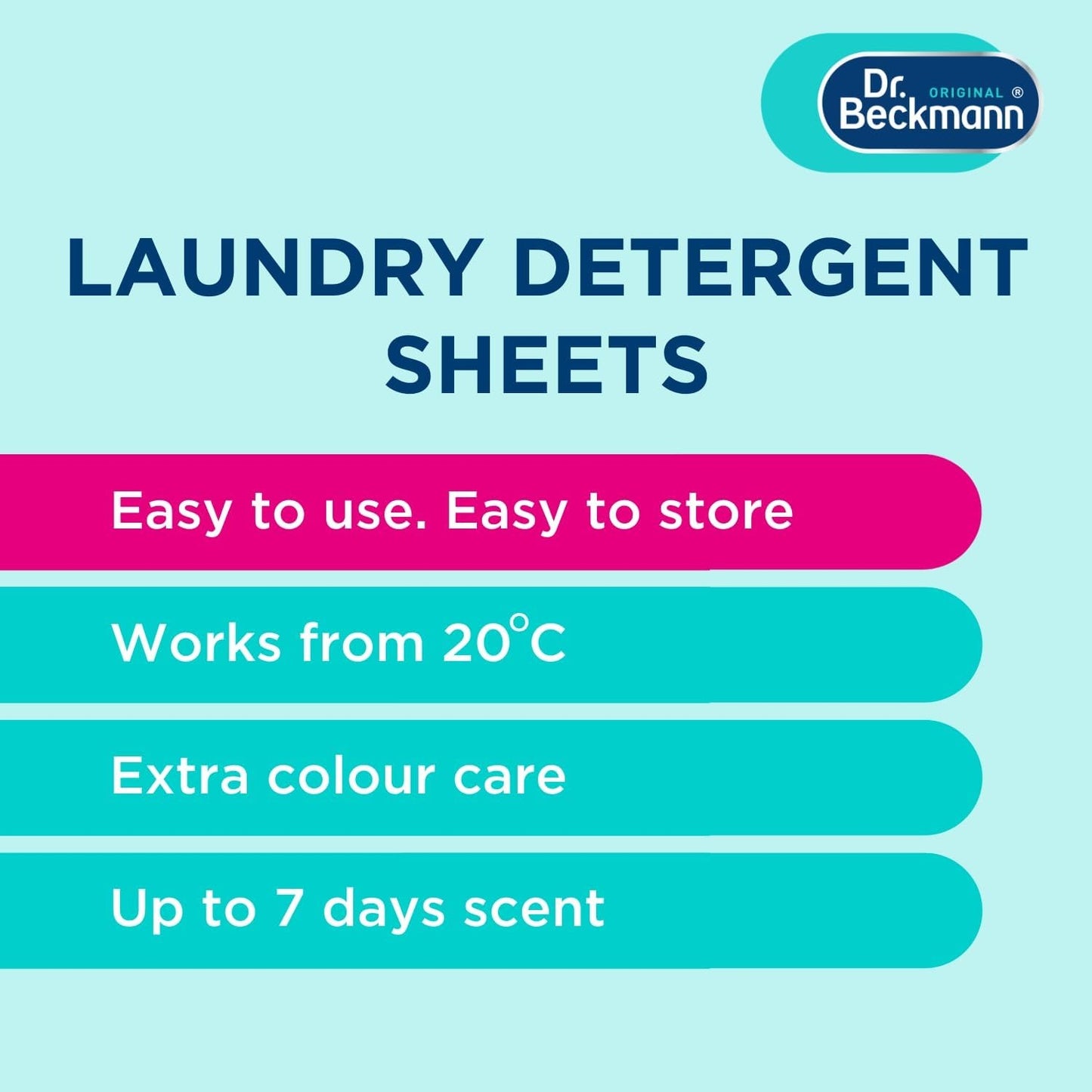 Dr. Beckmann Colour Protect Laundry Detergent Sheets - 25 Pack