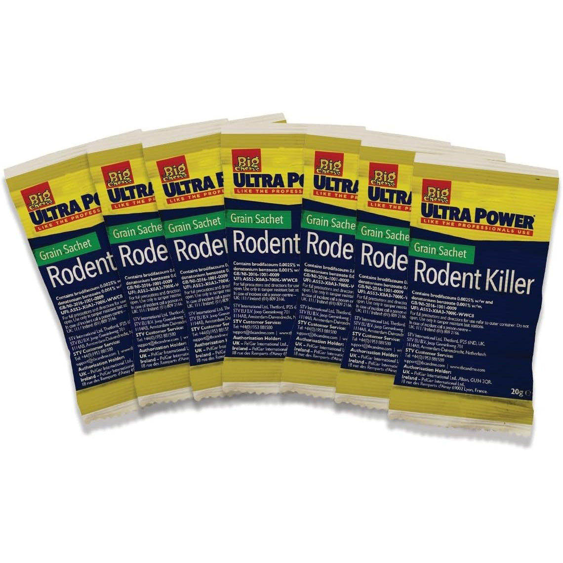 The Big Cheese Ultra Power Grain Bait Rodent Killer 7 x 20g Sachets 