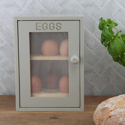Apollo Rubberwood Egg Cabinet for 12 Eggs - Grey