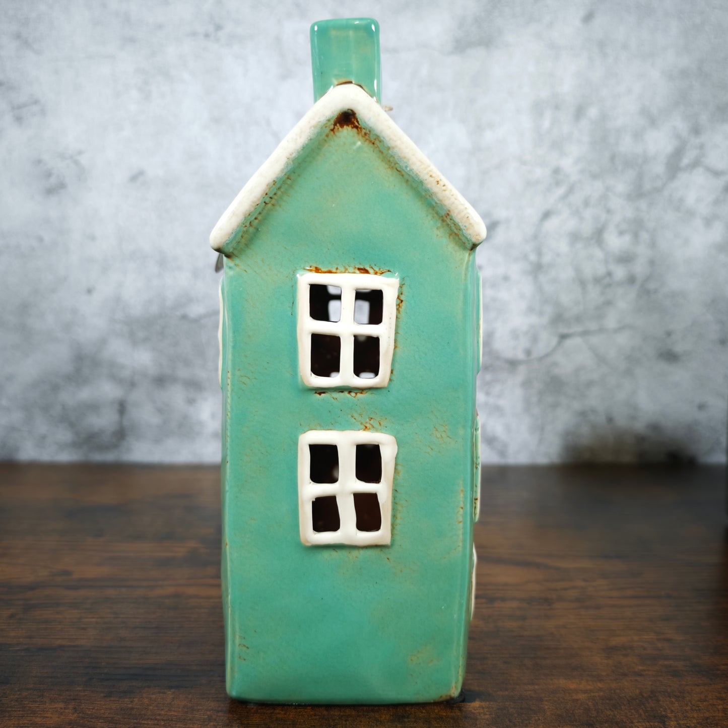 Village Pottery Large Green House Tealight Holder