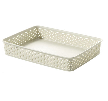 Curver Rattan Storage Basket A4 - Cream