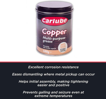 Carlube Copper Multi-Purpose Grease - 500ml