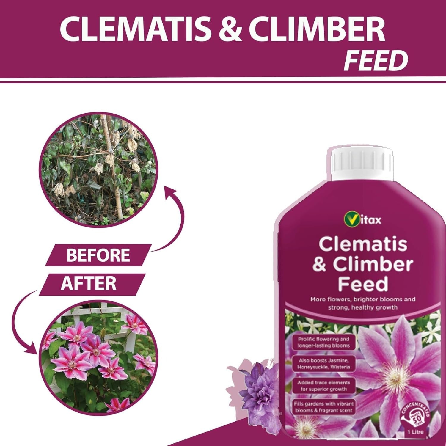 Vitax Clematis & Climber Liquid Feed 1 Litre