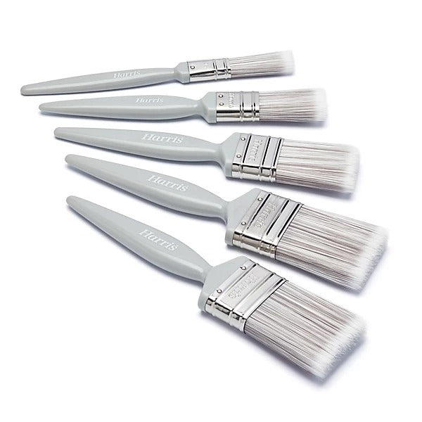 Harris Essentials Walls & Ceilings Paint Brush Set 5 Pack