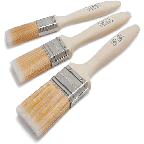 Hamilton For The Trade Fine Tip Flat Brushes 3 Pack