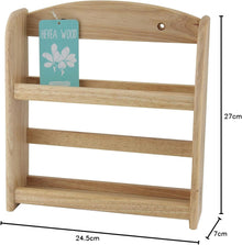 Apollo 2 Tier Spice Rack Holds 10 Jars - Natural Hevea Wood (Rubberwood)
