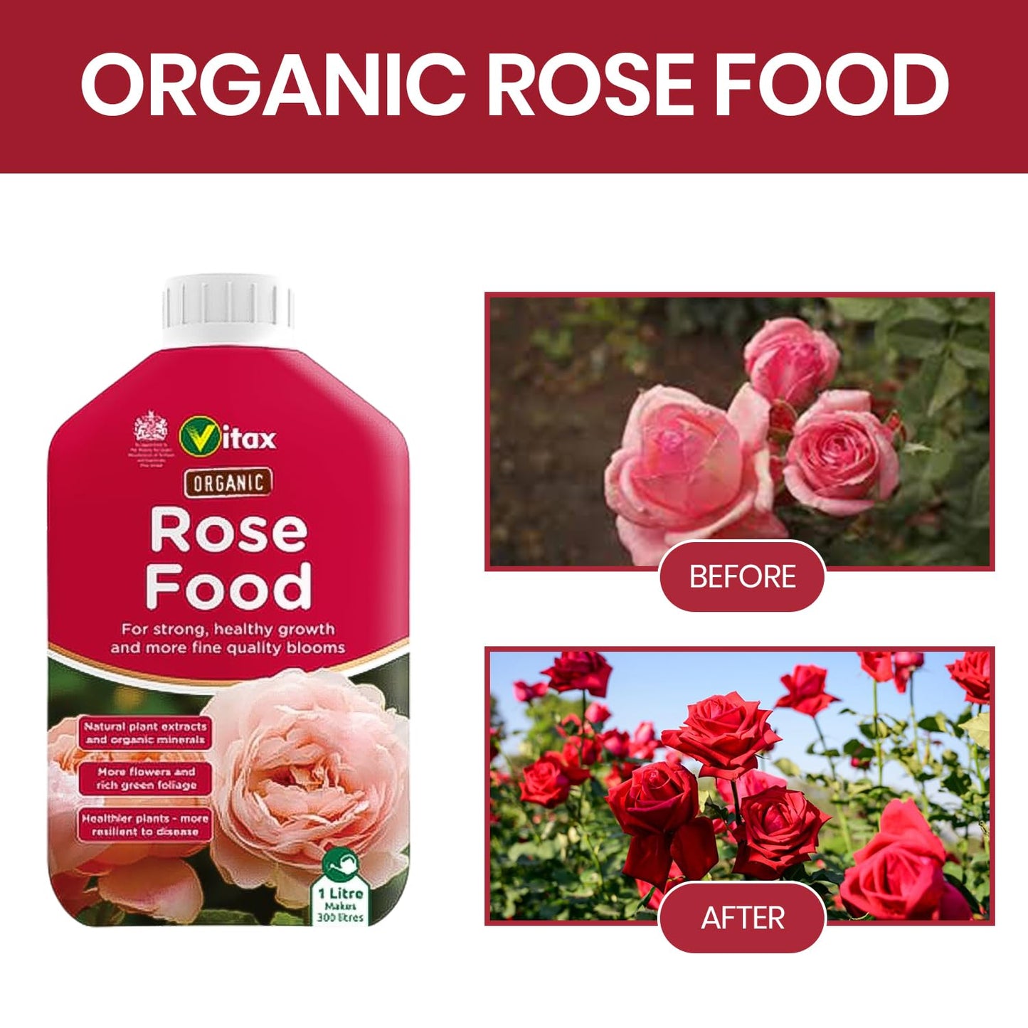Vitax Organic Liquid Rose Food 1 Litre