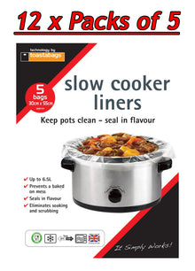Toastabags Slow Cooker Liners - 12 Packs of 5