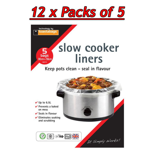 12 x Toastabags Slow Cooker Liners Pack of 5