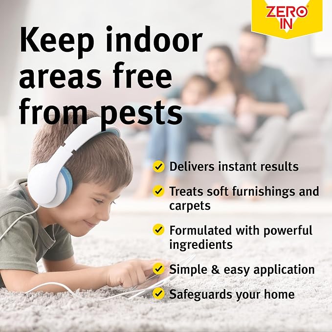 Zero In Home Flea Spray Killer Aerosol 300ml ZER026