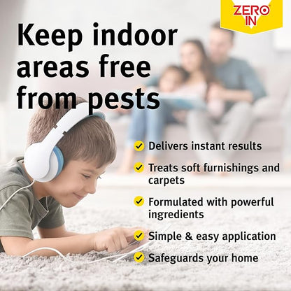Zero In Home Flea Spray Killer Aerosol 300ml ZER026