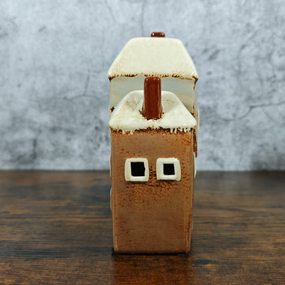 Village Pottery 2 House Tealight Holder