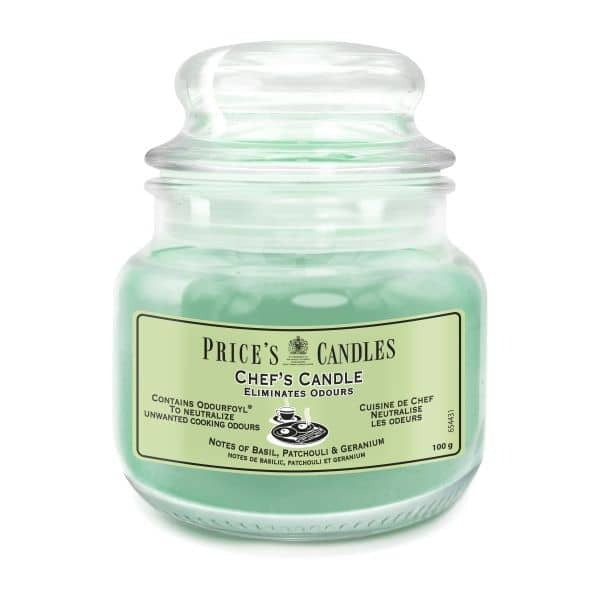 Price's Glass Candle With Lid - Chef's