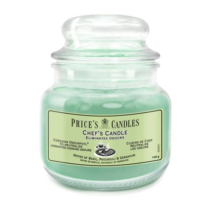 Price's Glass Candle With Lid - Chef's