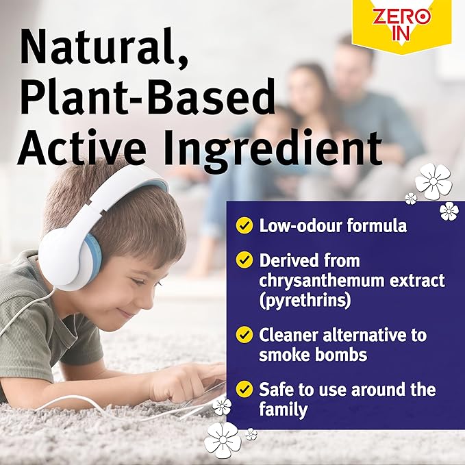 Zero In Natural Insect Killer Flea Bomb Aerosol 150ml ZER027