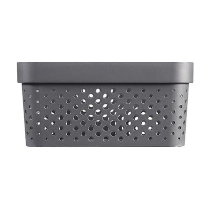 Curver Infinity Dots Small Storage Basket 4.5 Litre - Dark Grey