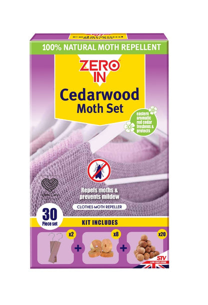 Zero In Cedarwood Clothes Moth Repellent Set