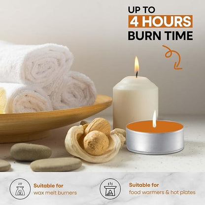 Scented Tea Lights Candles Pack of 25 - Citrus