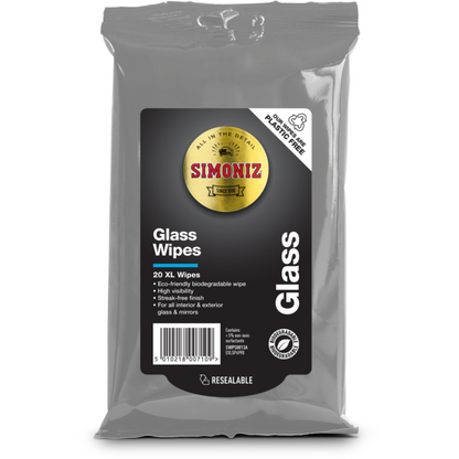 Simoniz Extra Large Glass Wipes - 20 Pack