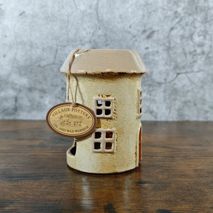 Village Pottery Warmer Windows Tealight Holder & Oil Burner - Cream
