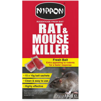 Nippon Rat & Mouse Killer Rodenticide Fresh Bait 150g