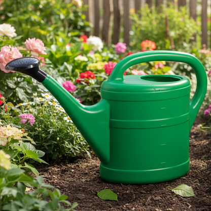 Large Plastic Green Watering Can - 5 Litre