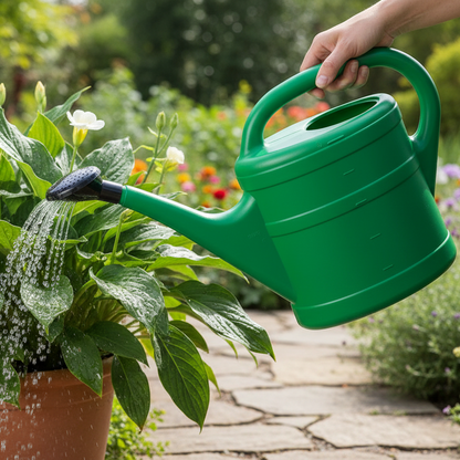 Large Plastic Green Watering Can - 5 Litre