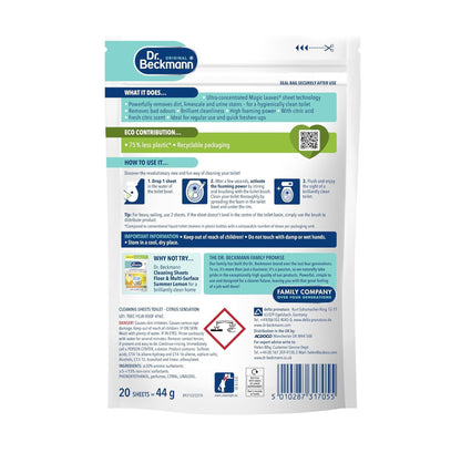 Dr. Beckmann Toilet Cleaning Sheets -  Citrus Sensation 20 Pack
