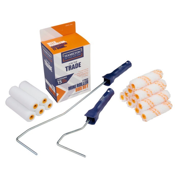 Hamilton 4" Mini Paint Roller Set - 17 Piece