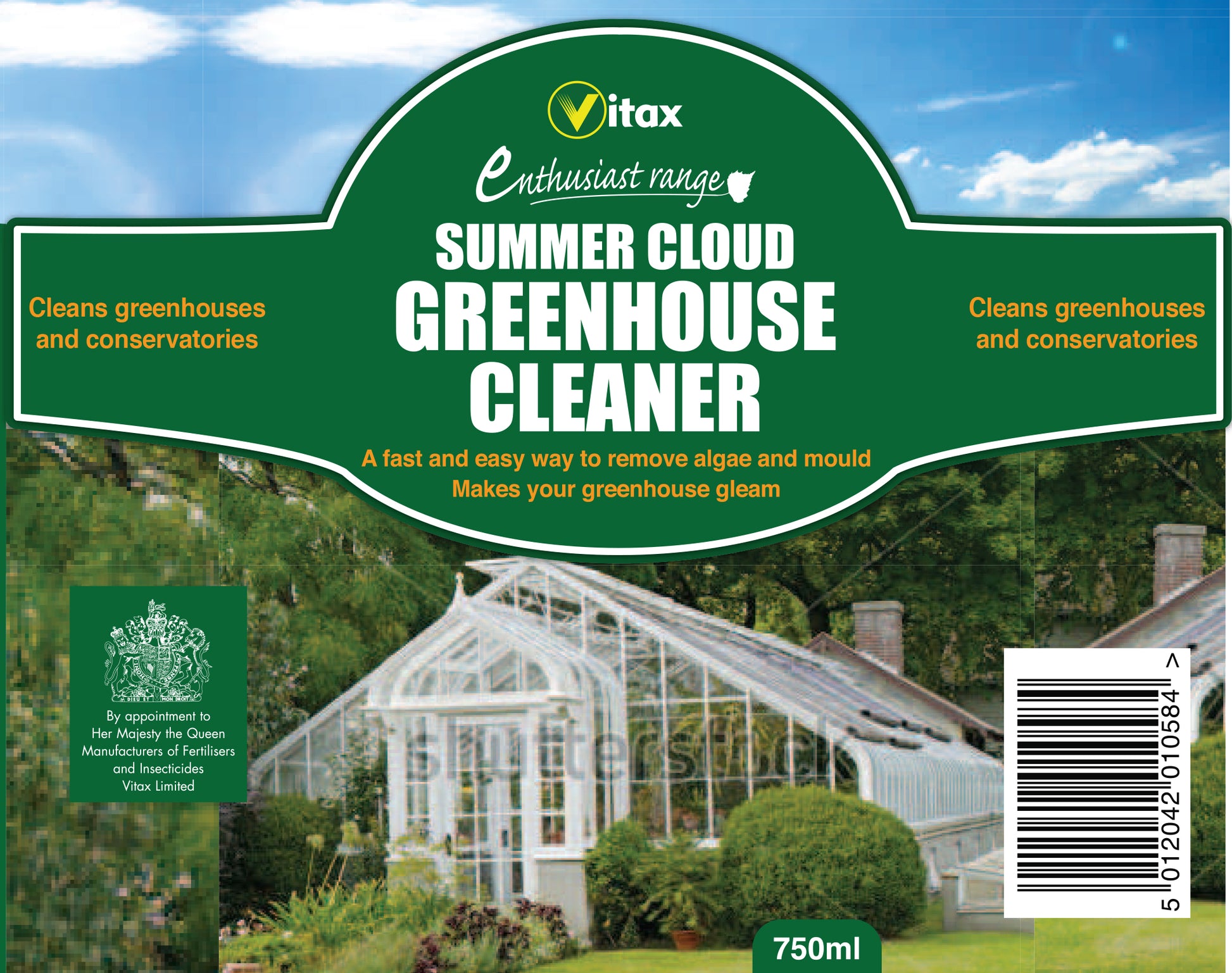 Vitax Summer Cloud Greenhouse Cleaner 750ml