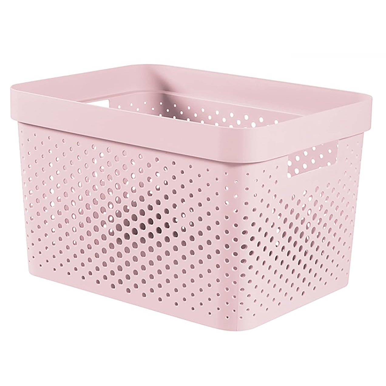 Curver Infinity Dots Large Storage Basket 17 Litre - Pink
