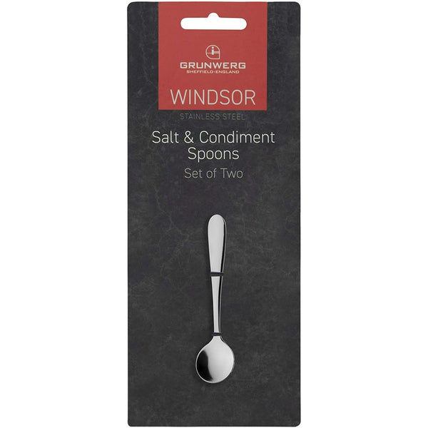 Windsor Salt & Condiment Spoons Pack 2