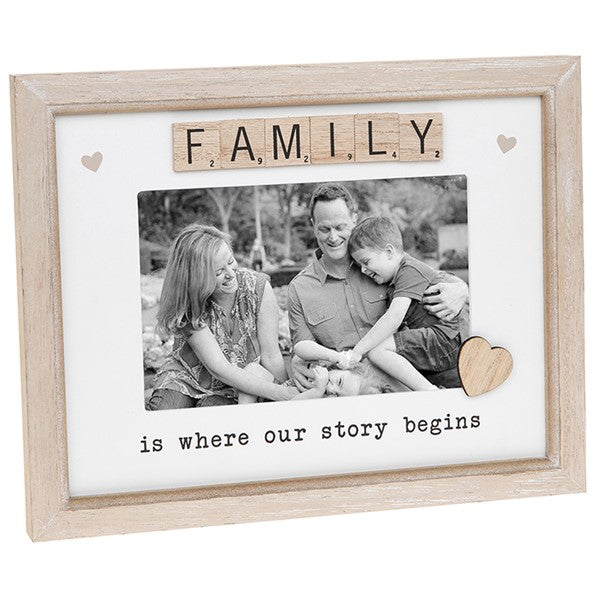 Scrabble Sentiments Photo Frame - Family