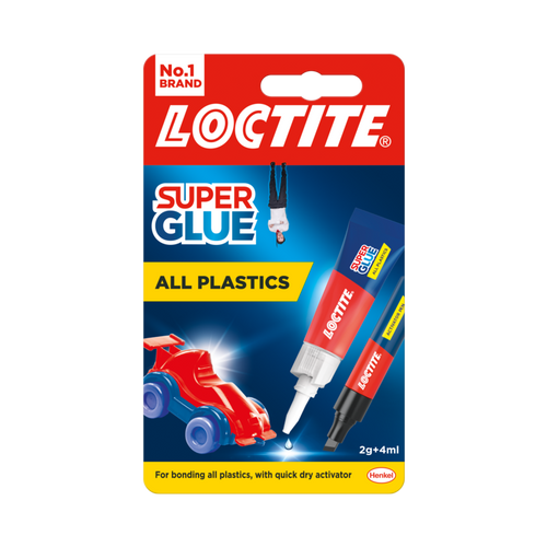 Loctite All Plastics Super Glue 2g + Activator Pen 4g