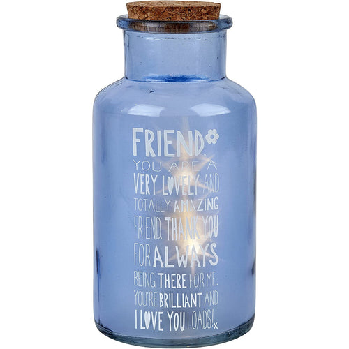 Message Of Love Light Up Bottle Jar - THANK YOU FREIND