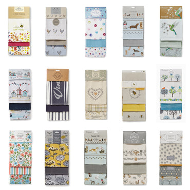 Cooksmart Tea Towels 3 Pack - All Designs