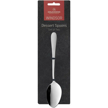 Windsor Stainless Steel Dessert Spoons 2 Pack
