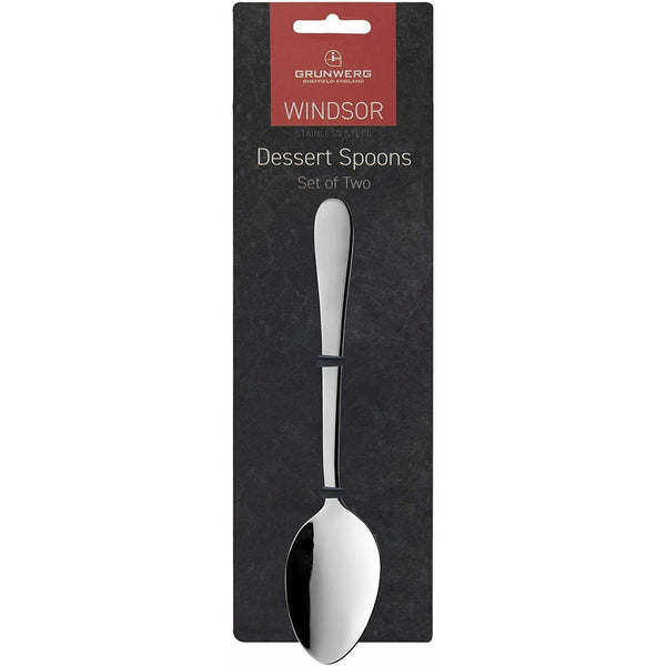 Windsor Stainless Steel Dessert Spoons 2 Pack