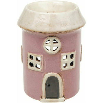 Village Pottery Round House Tealight Holder/Oil Burner - Pink