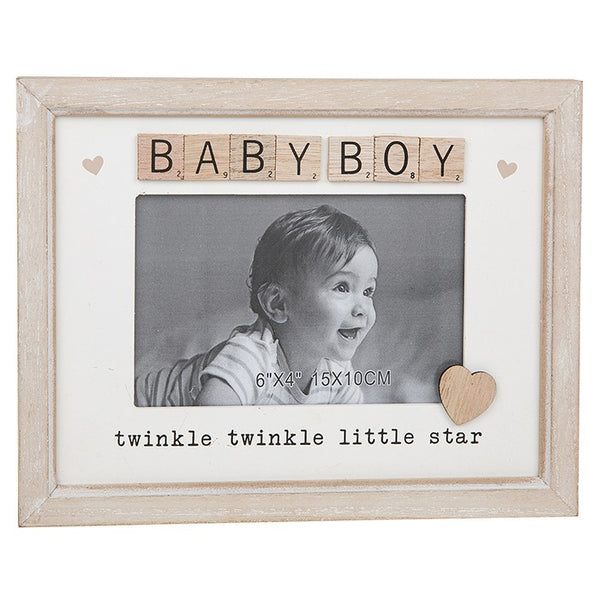 Scrabble Sentiments Photo Frame - Baby Boy