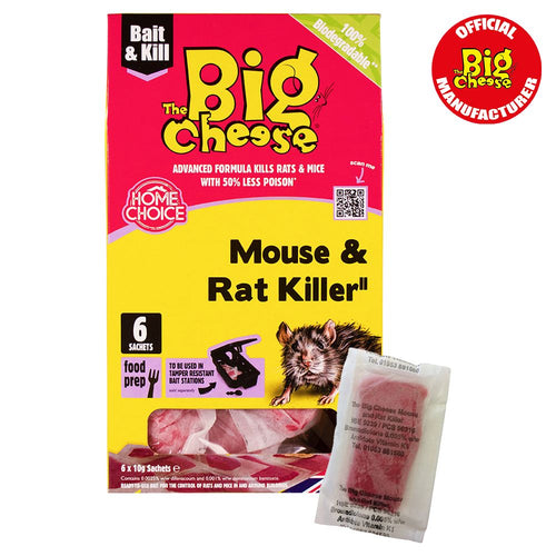 The Big Cheese Mouse & Rat Killer Pasta Sachets - 6 Pack