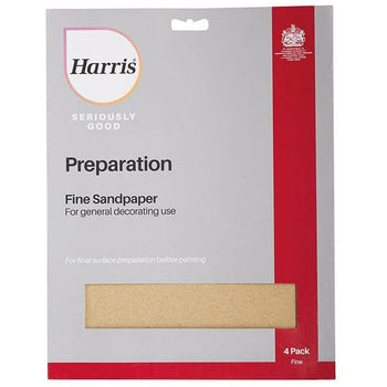 Harris Seriously Good Preparation Fine Sandpaper 4 Pack 